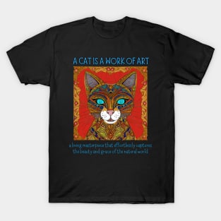 Beautiful, Colorful,  Bohemian Cat | T-Shirt